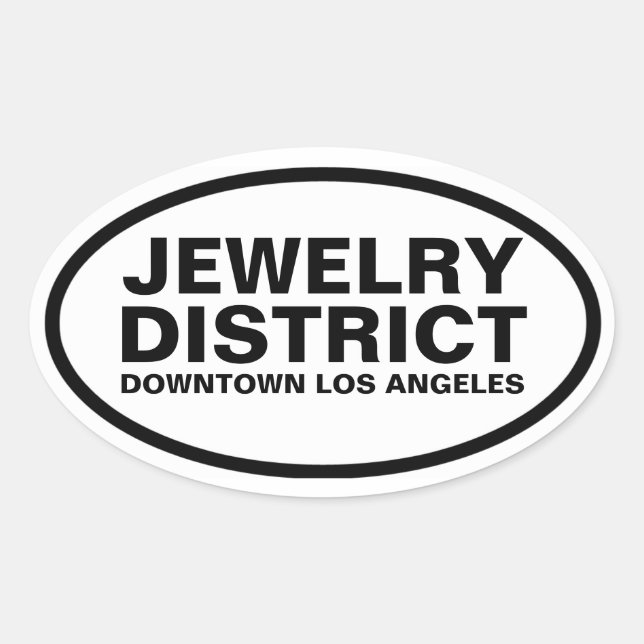 FOUR "Jewellery District" Oval Sticker (Front)