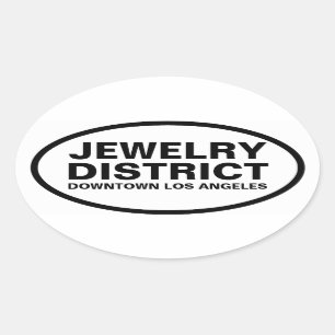 FOUR "Jewellery District" Oval Sticker