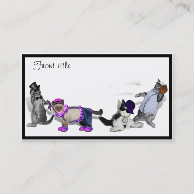Four Kittens At Play Business Card (Front)