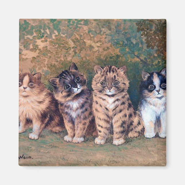 Four Kittens, Louis Wain Magnet (Front)