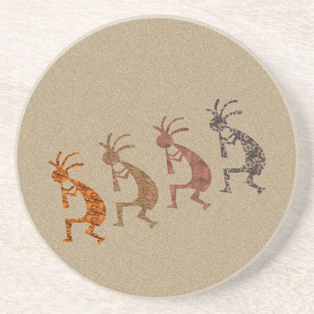 Four Kokopelli Coaster (Front)