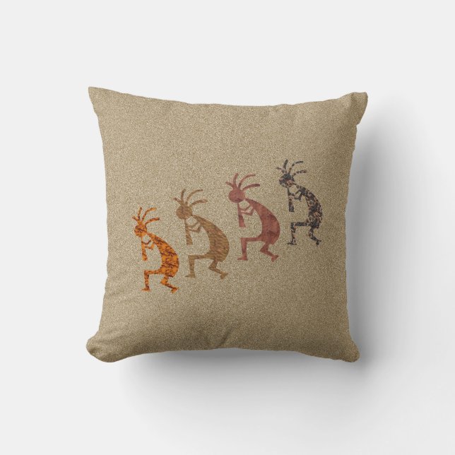 Four Kokopelli Cushion (Front)