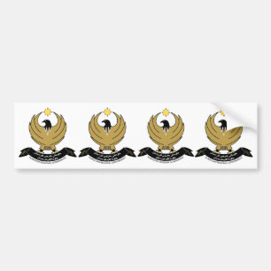 FOUR Kurdistan Coat of Arms Bumper Sticker
