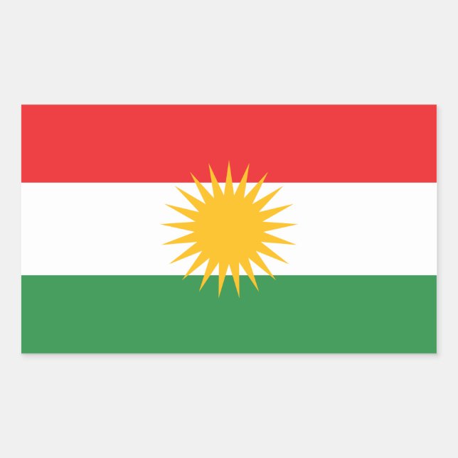FOUR Kurdistan Rectangular Sticker (Front)