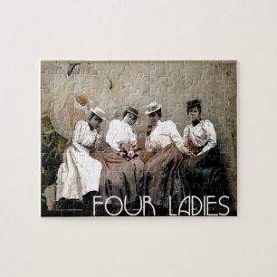 Four Ladies Vintage Jigsaw Puzzle