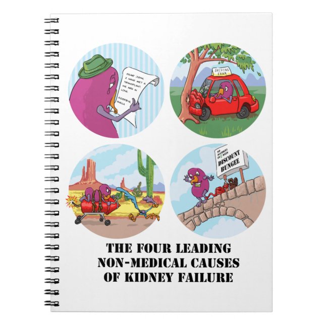 Four Leading Causes of Non-Medical Kidney Failure Notebook (Front)