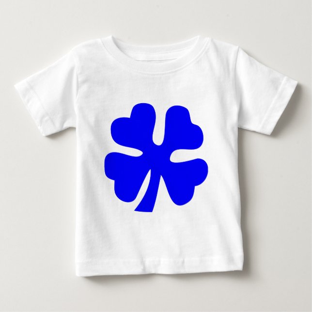 Four Leaf Clover - Blue Baby T-Shirt (Front)