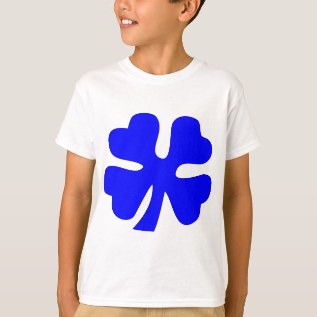 Four Leaf Clover - Blue T-Shirt (Front)