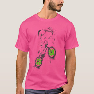 Four Leaf Clover Bmx Bike Trip St Patricks Day Iri T-Shirt