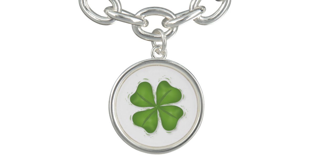 Four Leaf Clover Bracelet | Zazzle.co.uk