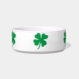 Four Leaf Clover Ceramic Pet Food Bowl