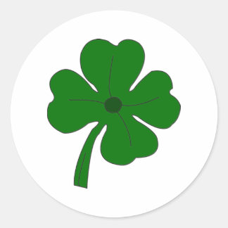 Four Leaf Clover Classic Round Sticker