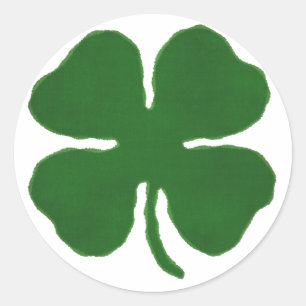 four leaf clover classic round sticker