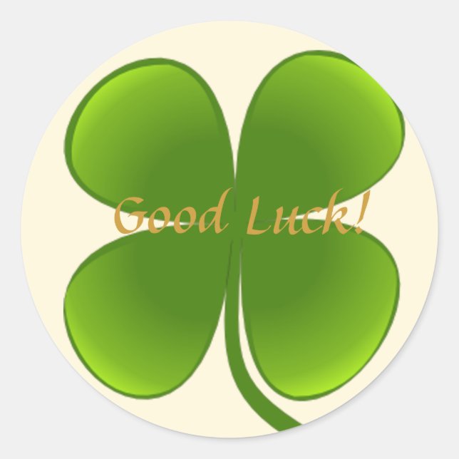 Four-Leaf Clover Good Luck - Sticker (Front)