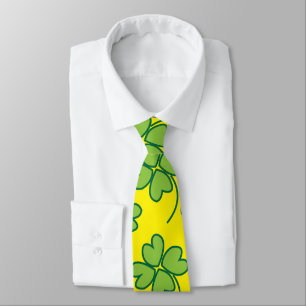 Four Leaf Clover Green Irish Tie