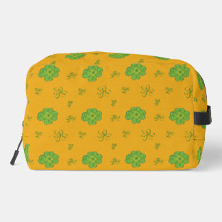 Four-Leaf Clover Green-Orange Dopp Kit