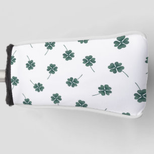 Four Leaf Clover Green Watercolor Golf Head Cover