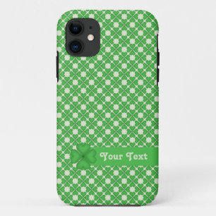 Four leaf Clover Hearts pattern Customisable iPhone 11 Case