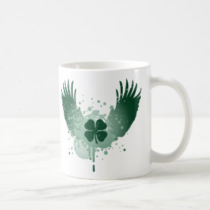four leaf clover. hi-fi. coffee mug