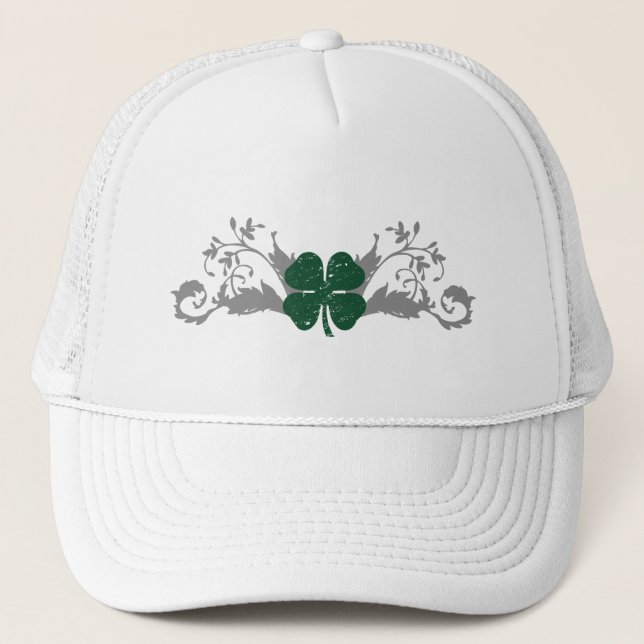 four leaf clover : hi-fi : trucker hat (Front)