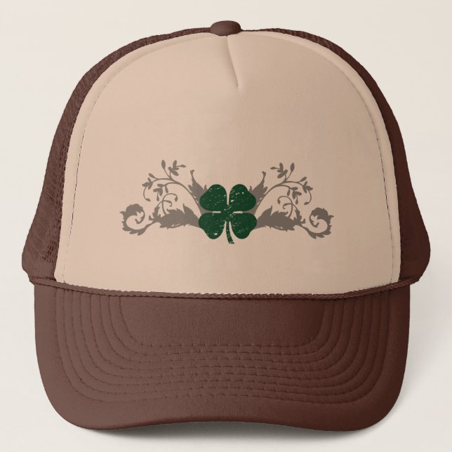 four leaf clover : hi-fi : trucker hat (Front)