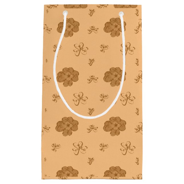 Four-Leaf Clover in Autumn Colours Small Gift Bag (Front)