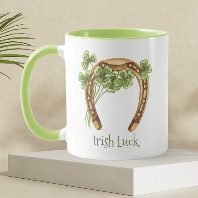 Four Leaf Clover Irish Coffee St Patricks Day Mug (Creator Uploaded)