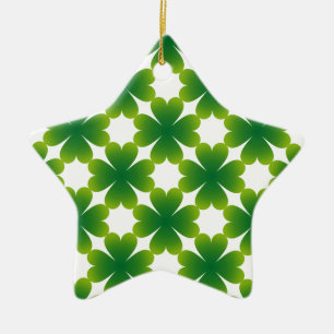 Four Leaf Clover Irish Shamrock Custom Gift Item Ceramic Tree Decoration