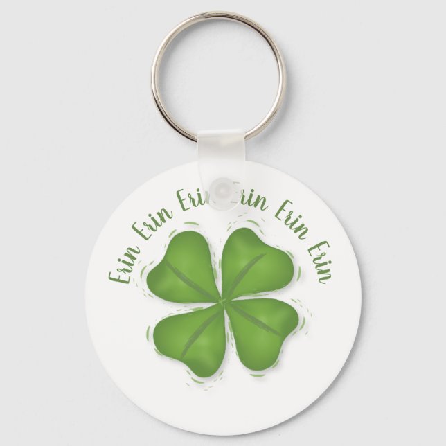 Four Leaf Clover  Key Ring (Front)