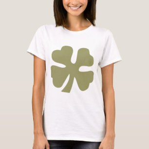 Four Leaf Clover - Khaki T-Shirt