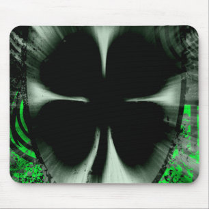 four leaf clover. light burst. mouse mat