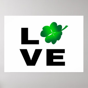 Four Leaf Clover - Love Poster