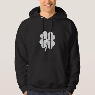 Four Leaf Clover Lucky Shamrock Irish St Patrick's Hoodie