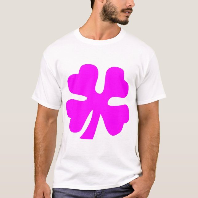 Four Leaf Clover - Magenta T-Shirt (Front)