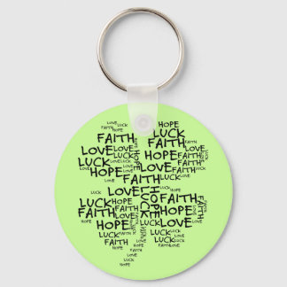 Four Leaf Clover Meaning: Hope, Faith, Love, Luck Key Ring