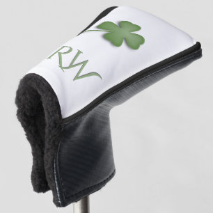 Four Leaf Clover Monogrammed Golf Head Cover