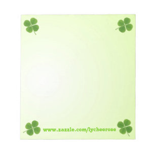 four leaf clover notepad