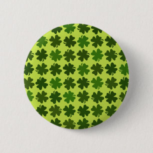 Four Leaf Clover Pattern 6 Cm Round Badge