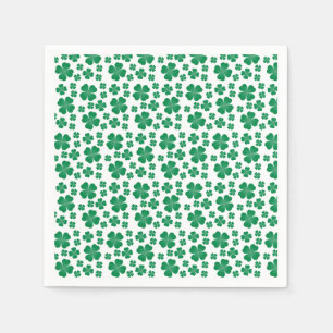Four Leaf Clover Pattern Green Napkin
