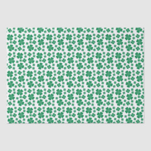 Four Leaf Clover Pattern Green Tissue Paper