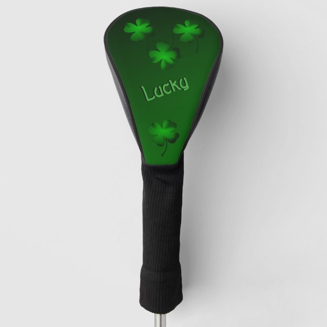 Four Leaf Clover Personal Golf Head Cover (Front)