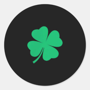 Four leaf clover pocket irish shamrock stpatricks classic round sticker