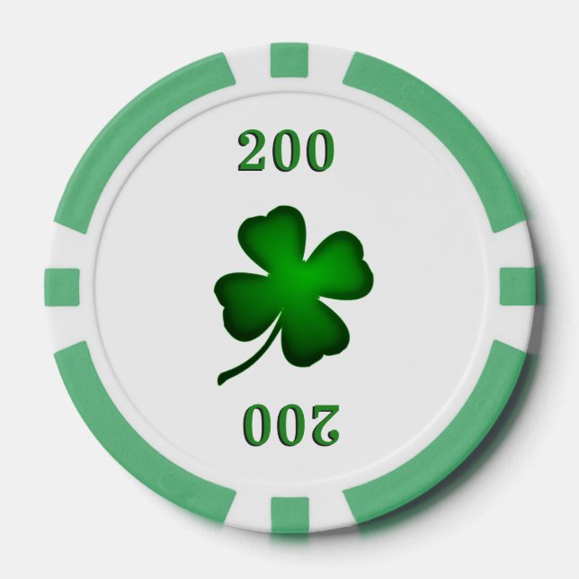 Four Leaf Clover Poker Chips (Front)