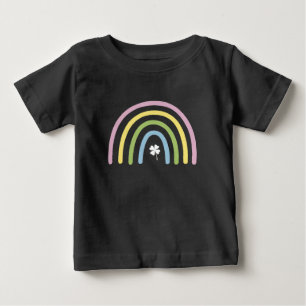 Four Leaf Clover Rainbow St Patrick's Day Baby T-Shirt