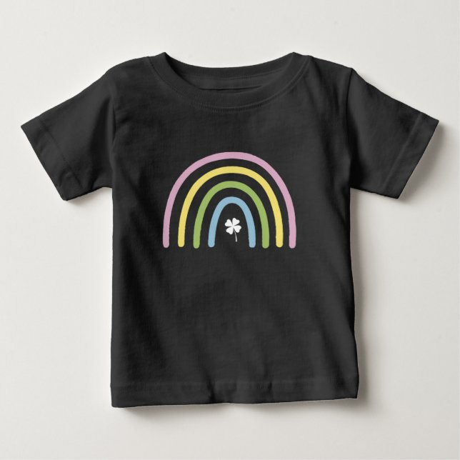 Four Leaf Clover Rainbow St Patrick's Day  Baby T-Shirt (Front)