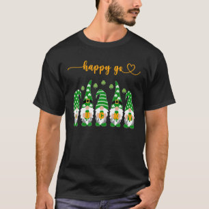 Four Leaf Clover Shamrock Cool Gnomes Men's St Pat T-Shirt