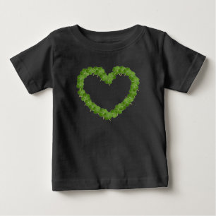Four Leaf Clover Shamrock Heart Baby T-Shirt