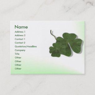 Four Leaf Clover (Shamrock) Profile Card