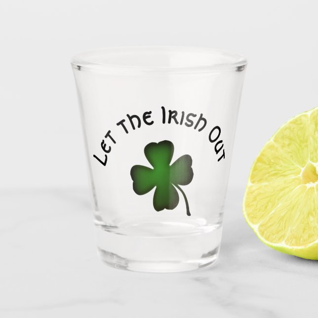 Four Leaf Clover Shot Glass (Front)
