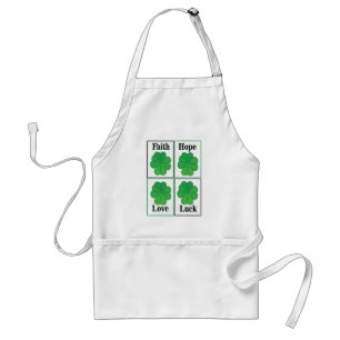 Four Leaf Clover St Patricks Day Four Leaf Clover Standard Apron